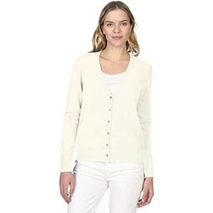 Oats Cashmere Women's Chunky Cable Knit Button Close V-neck Cardigan Size XS